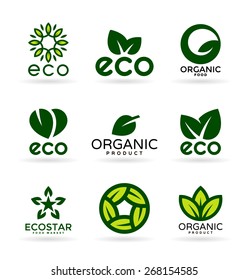 Organic Products and Ecology. Eco Icons (17)