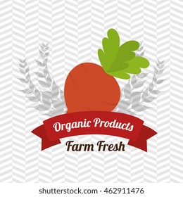 organic products farm fresh vector illustration graphic