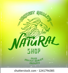 Organic Products Hand Drawn Vector  Typography  Illustration