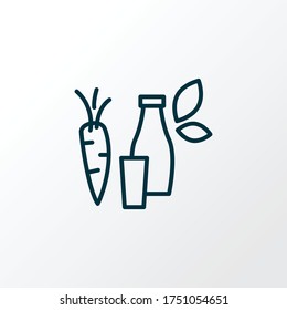 Organic products icon line symbol. Premium quality isolated natural element in trendy style.