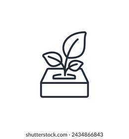 organic products icon. vector.Editable stroke.linear style sign for use web design,logo.Symbol illustration.