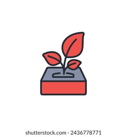 organic products icon. vector.Editable stroke.linear style sign for use web design,logo.Symbol illustration.
