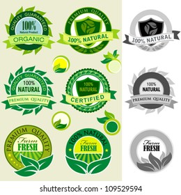   Organic Products  Logos, Stickers and Labels