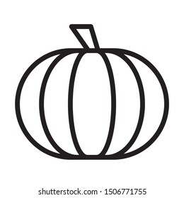 Organic Pumpkin Halloween Vector Icon