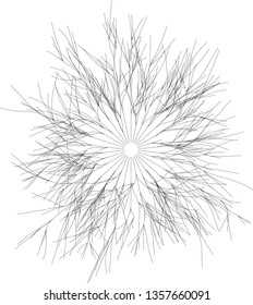 Organic Radial  Burst of Lines Rays Elements Circular