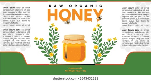 Organic Raw Honey Packaging Design