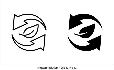 organic recycle icon set, eco care, reusable environmental, ecology friendly reuse, vector illustration on white background
