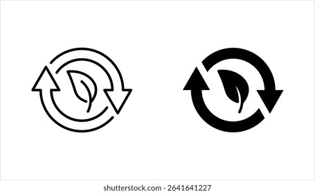 organic recycle icon set, eco care, reusable environmental, ecology friendly reuse, vector illustration on white background