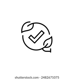 Organic recycle icon symbol design vector