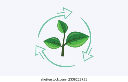 Organic recycle icons, caring for the environment, eco-friendly reuse, logo.on white background.Vector Design Illustration.