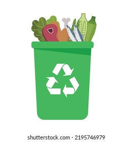Organic recycling elements Vector Trendy