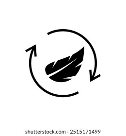 organisches Recycling, Vektorsymbol einzeln auf weißem Hintergrund, einfaches und modernes Design.