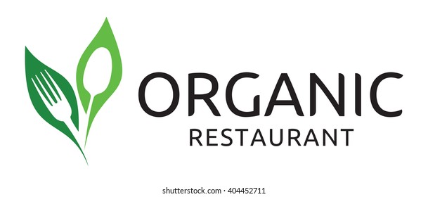 Organic restaurant vector symbol