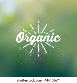 Organic retro emblem, label