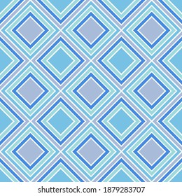Organic  rhombus shapes geometric seamless pattern. Argyle fabric print. Wallpaper swatch. Rhombus shapes argyle pattern.