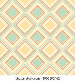 Organic  rhombus shapes vector seamless pattern. Argyle textile print. Interior swatch. Rhombus shapes argyle motif.