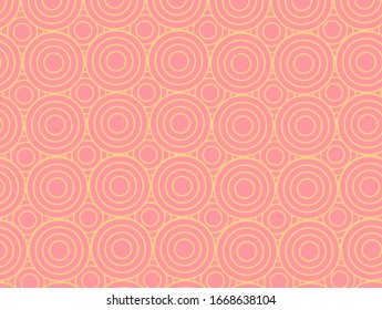 Organic Rounded Lines And Drips Biological Patterns In pink gold and Tan Colors Abstract Background
