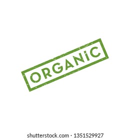 organic rubber stamp banner icon symbol