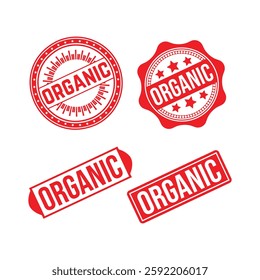 Organic Rubber stamp design Vector 