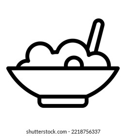 Organic salad icon outline vector. Natural meal. Cooking energy