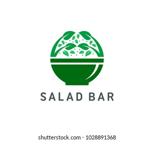 Organic salad logo template vector illustration