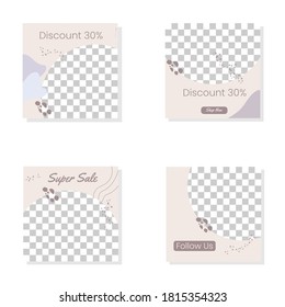 Organic Sale Instagram Post Template Free Vector