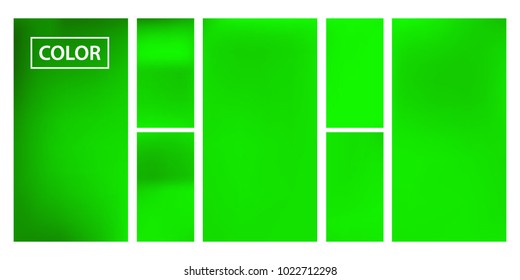 Organic Screen gradient set with modern abstract backgrounds. Green fluid cover for poster, banner, flyer and presentation. Template with screen gradient set for screens and mobile app. Soft color.