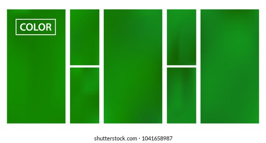 Organic Screen gradient set with modern abstract backgrounds. Green fluid cover for poster, banner, flyer and presentation. Template with screen gradient set for screens and mobile app. Soft color.