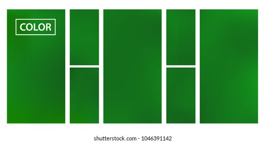 Organic Screen gradient set with modern abstract backgrounds. Green fluid cover for poster, banner, flyer and presentation. Template with screen gradient set for screens and mobile app. Soft color.