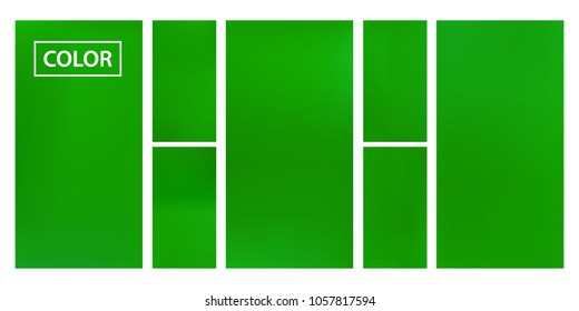 Organic Screen gradient set with modern abstract backgrounds. Green fluid cover for poster, banner, flyer and presentation. Template with screen gradient set for screens and mobile app. Soft color.
