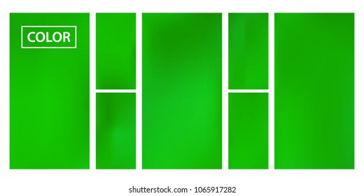 Organic Screen gradient set with modern abstract backgrounds. Green fluid cover for poster, banner, flyer and presentation. Template with screen gradient set for screens and mobile app. Soft color.