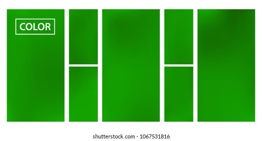 Organic Screen gradient set with modern abstract backgrounds. Green fluid cover for poster, banner, flyer and presentation. Template with screen gradient set for screens and mobile app. Soft color.
