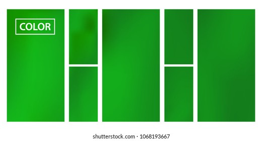 Organic Screen gradient set with modern abstract backgrounds. Green fluid cover for poster, banner, flyer and presentation. Template with screen gradient set for screens and mobile app. Soft color.