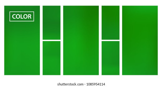 Organic Screen gradient set with modern abstract backgrounds. Green fluid cover for poster, banner, flyer and presentation. Template with screen gradient set for screens and mobile app. Soft color.