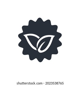  Organic seal,stamp . Vector  icon isolated on white background.
