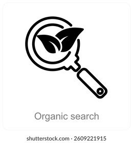 Organic Search and internet icon concept