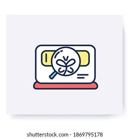 Organic search marketing color icon. Get customers organically. Organic traffic concept. Strategy customer retention. Isolated linear vector business illustration