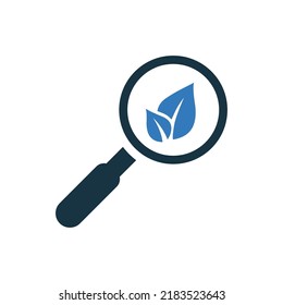 Organic, Search, Plants Icon. Glyph Style Vector EPS.