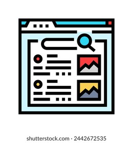 organic search seo color icon vector. organic search seo sign. isolated symbol illustration