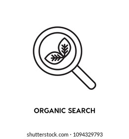 Organic search Vector Icon, seo symbol. Modern, simple flat vect