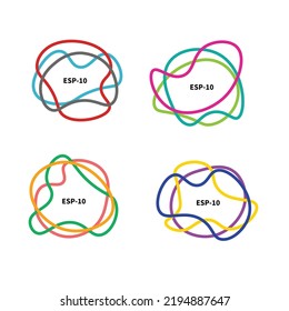 Organic shape, abstract frame, geometric border. Dynamic shape, minimal vector border. Set of simple empty banners