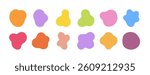 Organic shape blob vector liquid abstract icon. Simple organic shape element blob bubble fluid round splash banner amoeba design