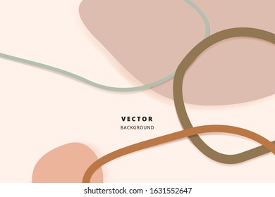 Organic shape creative backgrounds 3d, minimal trendy style with copy space for text, design for cover, invitation, cards, wallpaper, social media post and story , website and packaging background