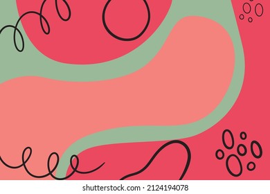Forma orgánica mano dibujar fondo con colores naturales para papeles pintados, afiches, marcos de decoración casera.