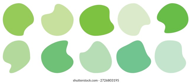 Mancha líquida de forma orgánica y forma irregular en color vibrante. Abstractas diseño de Vector. Salpicaduras modernas y de moda y figuras fluidas. Aislado en un fondo blanco.