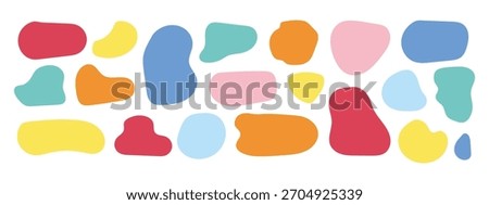 Organic shape round form icon set vector. Liquid organic blob curve background abstract shape frame symbol. vector illustration.