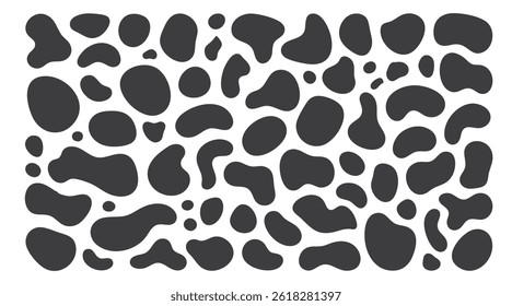 Organic shape round form set. Liquid organic blob 