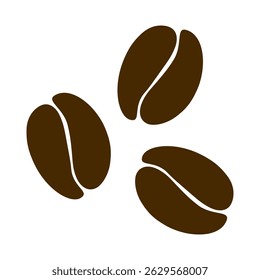 Bio-geformte braune Kaffeebohnen-Icons. Vektorgrafik-Design.