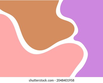 Organic shapes absract background in pastel colors.  Design for flyers, greeting cards, packaging, branding and wedding invitations. Vector