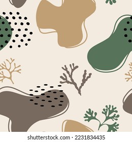 Organic shapes background pattern pastel colors